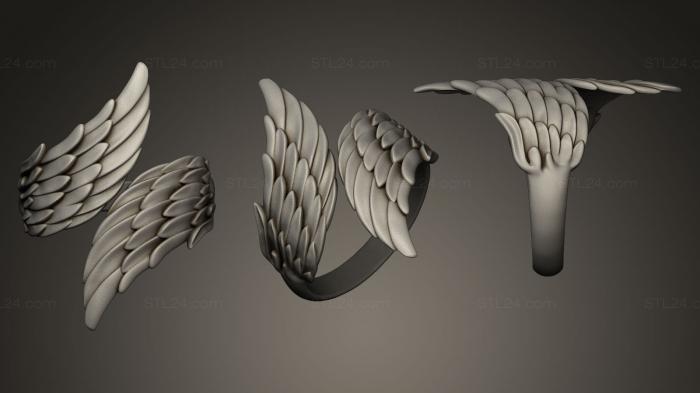 Jewelry rings (Wings ring, JVLRP_0053) 3D models for cnc